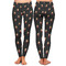 Girl's Pirate & Dots Ladies Leggings - Front and Back