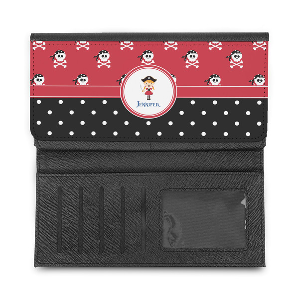 Girl's Pirate & Dots Ladies Wallet - Half Way Open