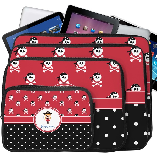 Girl's Pirate & Dots Laptop Case Sizes