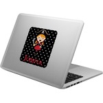 Girl's Pirate & Dots Laptop Decal (Personalized)