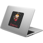 Girl's Pirate & Dots Laptop Decal (Personalized)