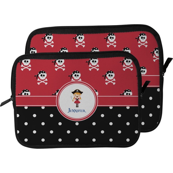 Girl's Pirate & Dots Laptop Sleeve (Size Comparison)