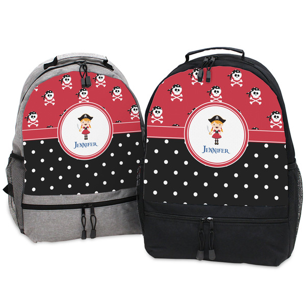 Girl's Pirate & Dots Large Backpacks - Both