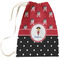 Girl's Pirate & Dots Large Laundry Bag - Front View