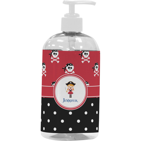 Girl's Pirate & Dots Large Liquid Dispenser (16 oz) - White