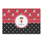Girl's Pirate & Dots Large Rectangle Car Magnet (Personalized)