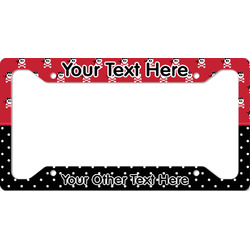 Girl's Pirate & Dots License Plate Frame (Personalized)
