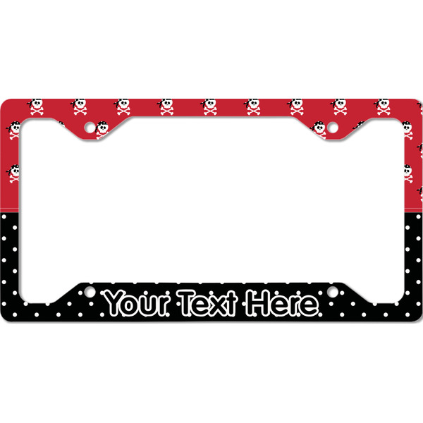 Girl's Pirate & Dots License Plate Frame - Style C