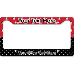 Girl's Pirate & Dots License Plate Frame - Style B (Personalized)