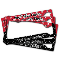 Girl's Pirate & Dots License Plate Frame (Personalized)