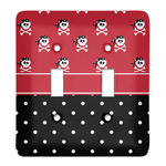 Girl's Pirate & Dots Light Switch Cover (2 Toggle Plate)