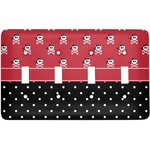 Girl's Pirate & Dots Light Switch Cover (4 Toggle Plate)