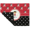 Girl's Pirate & Dots Double-Sided Linen Placemat - Single w/ Name or Text