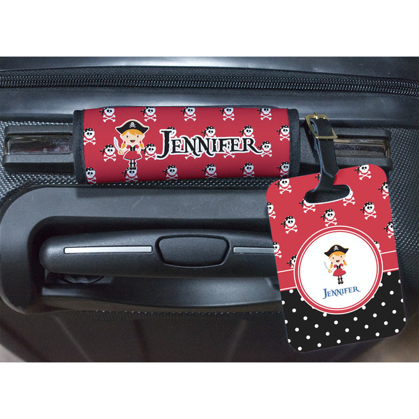 Girl's Pirate & Dots Luggage Wrap & Tag