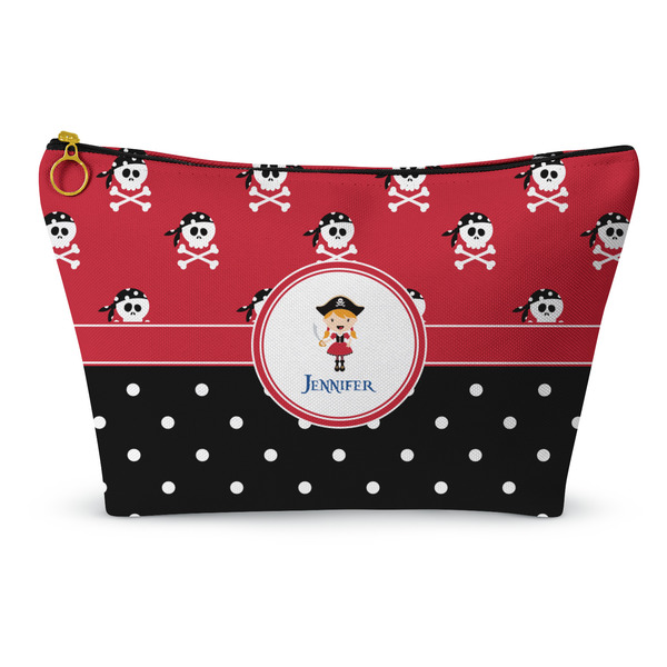 Custom Girl's Pirate & Dots Makeup Bag (Personalized)