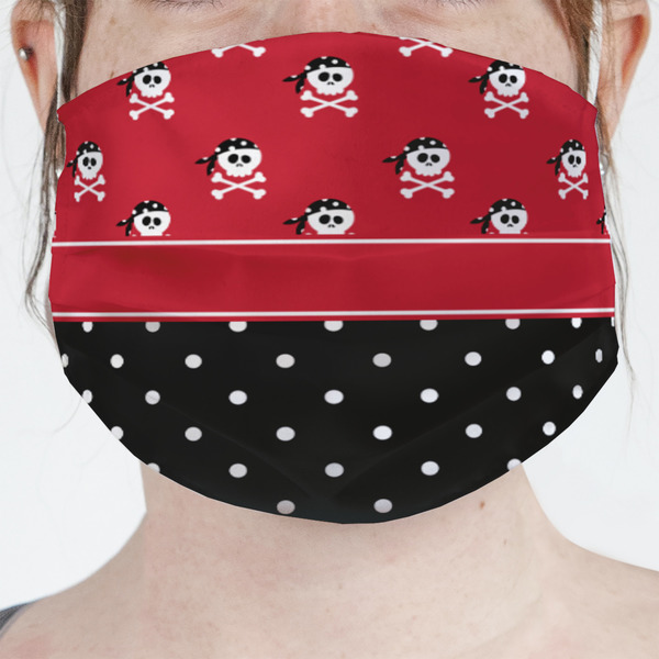 Custom Girl's Pirate & Dots Face Mask Cover
