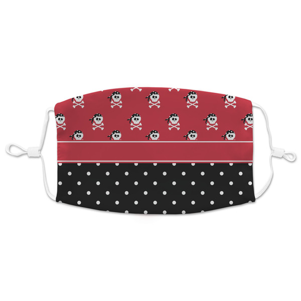 Custom Girl's Pirate & Dots Adult Cloth Face Mask - XLarge