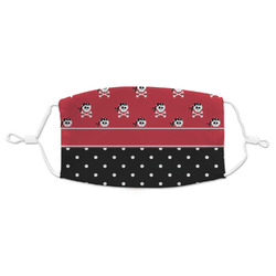 Girl's Pirate & Dots Adult Cloth Face Mask (Personalized)