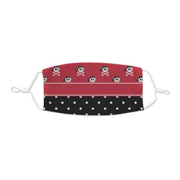 Custom Girl's Pirate & Dots Kid's Cloth Face Mask - XSmall