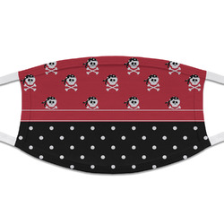 Girl's Pirate & Dots Cloth Face Mask (T-Shirt Fabric) (Personalized)
