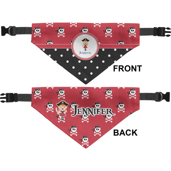 Girl's Pirate & Dots Medium Dog Bandana Approval