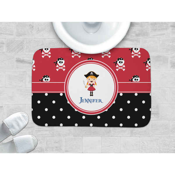 Girl's Pirate & Dots Memory Foam Bath Mat - LIFESTYLE 34x21