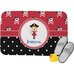 Girl's Pirate & Dots Memory Foam Bath Mat - 34"x21" (Personalized)