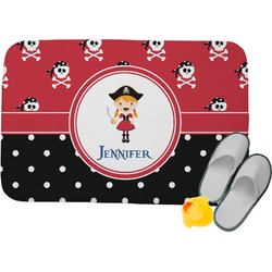 Girl's Pirate & Dots Memory Foam Bath Mat (Personalized)