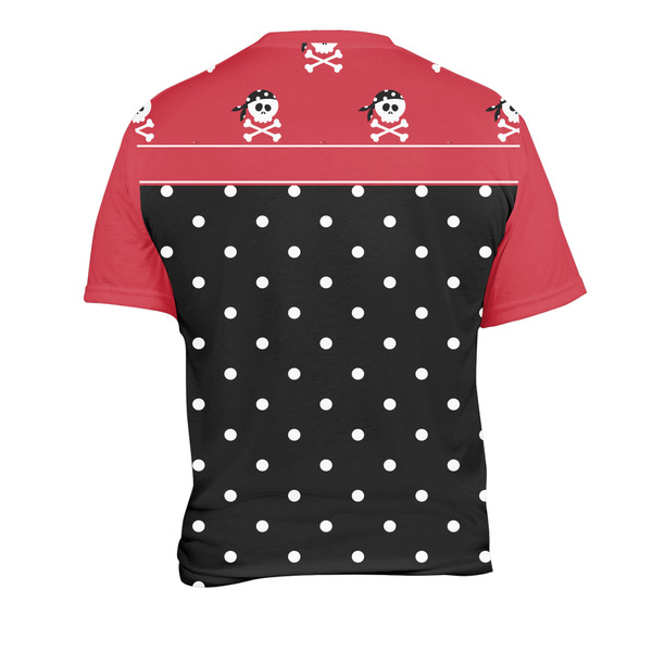 Girl's Pirate & Dots Men's Crew Neck T Shirt Medium - Back