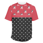 Girl's Pirate & Dots Men's Crew T-Shirt (Personalized)