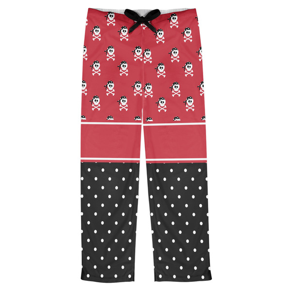 Custom Girl's Pirate & Dots Mens Pajama Pants - XS