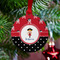 Girl's Pirate & Dots Metal Ball Ornament - Lifestyle