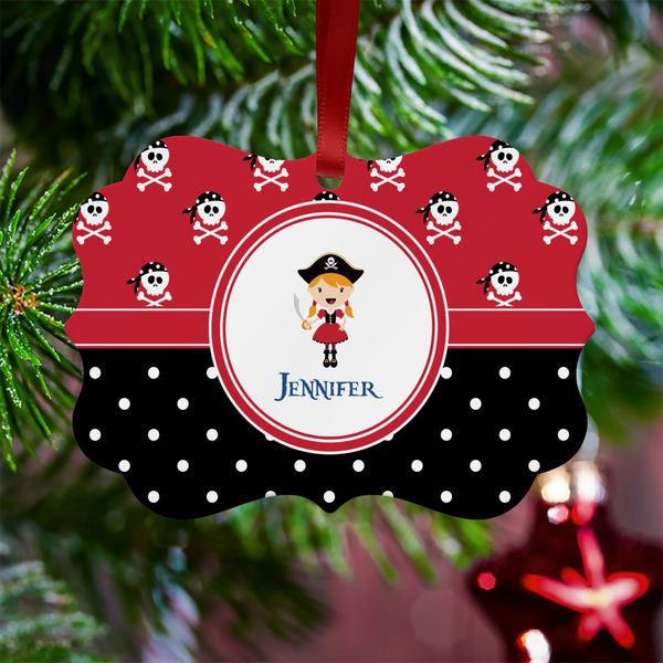 Girl's Pirate & Dots Metal Benilux Ornament - Lifestyle