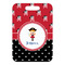 Girl's Pirate & Dots Metal Luggage Tag - Front Without Strap