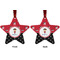 Girl's Pirate & Dots Metal Star Ornament - Front and Back