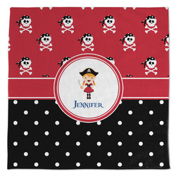 Girl's Pirate & Dots Microfiber Dish Towel (Personalized)
