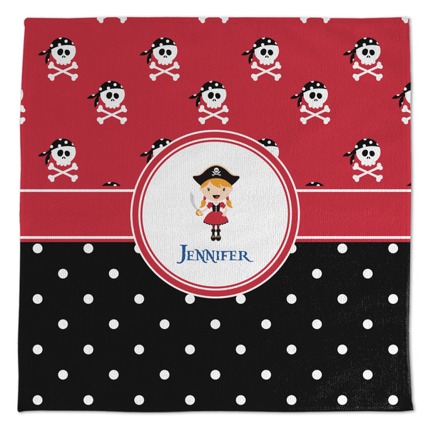 Custom Girl's Pirate & Dots Microfiber Dish Towel (Personalized)