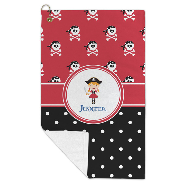 Girl's Pirate & Dots Microfiber Golf Towels - FOLD
