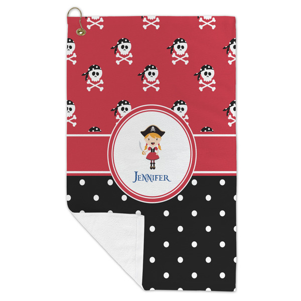 Girl's Pirate & Dots Microfiber Golf Towels - FOLD