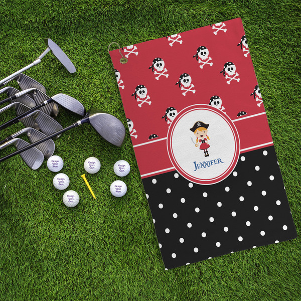 Girl's Pirate & Dots Microfiber Golf Towels - LIFESTYLE