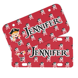 Girl's Pirate & Dots Mini/Bicycle License Plate (Personalized)