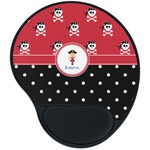 Girl's Pirate & Dots Mouse Pad with Wrist Support