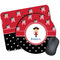 Girl's Pirate & Dots Mouse Pads - Round & Rectangular