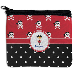 Girl's Pirate & Dots Rectangular Coin Purse (Personalized)