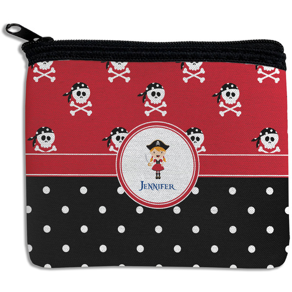 Custom Girl's Pirate & Dots Rectangular Coin Purse (Personalized)
