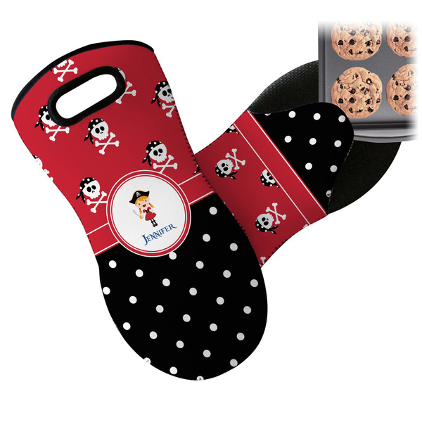 Girl's Pirate & Dots Neoprene Oven Mitt