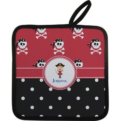 Girl's Pirate & Dots Pot Holder w/ Name or Text