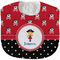 Girl's Pirate & Dots New Baby Bib - Closed and Folded
