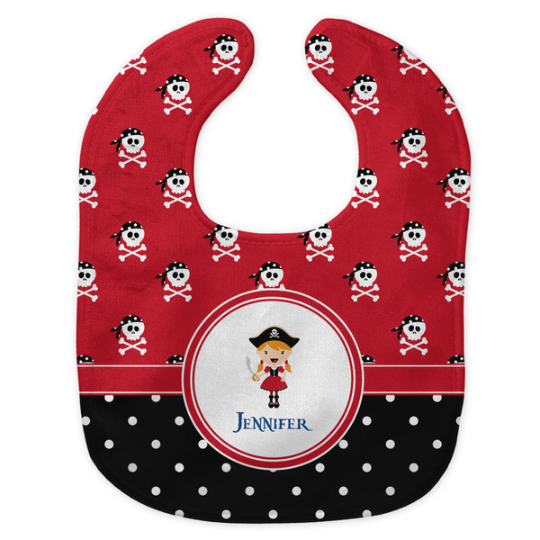 Girl's Pirate & Dots New Bib Flat Approval