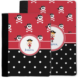 Girl's Pirate & Dots Notebook Padfolio w/ Name or Text